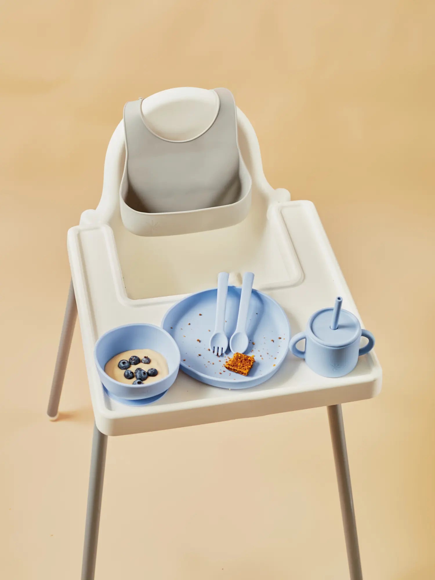 Paalm Baby silicone baby fork and spoon sky - gentle on gums Nigeria