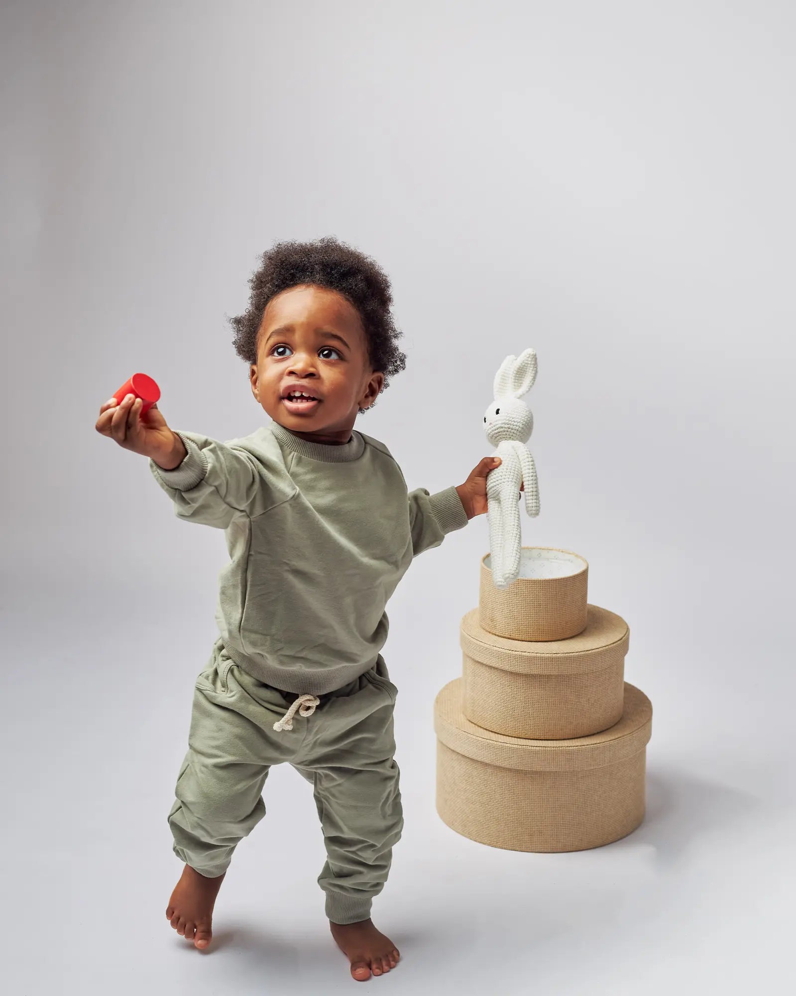 ARYAN organic cotton baby sweat set joggers and top in artichoke | Paalm Baby Clothing Nigeria