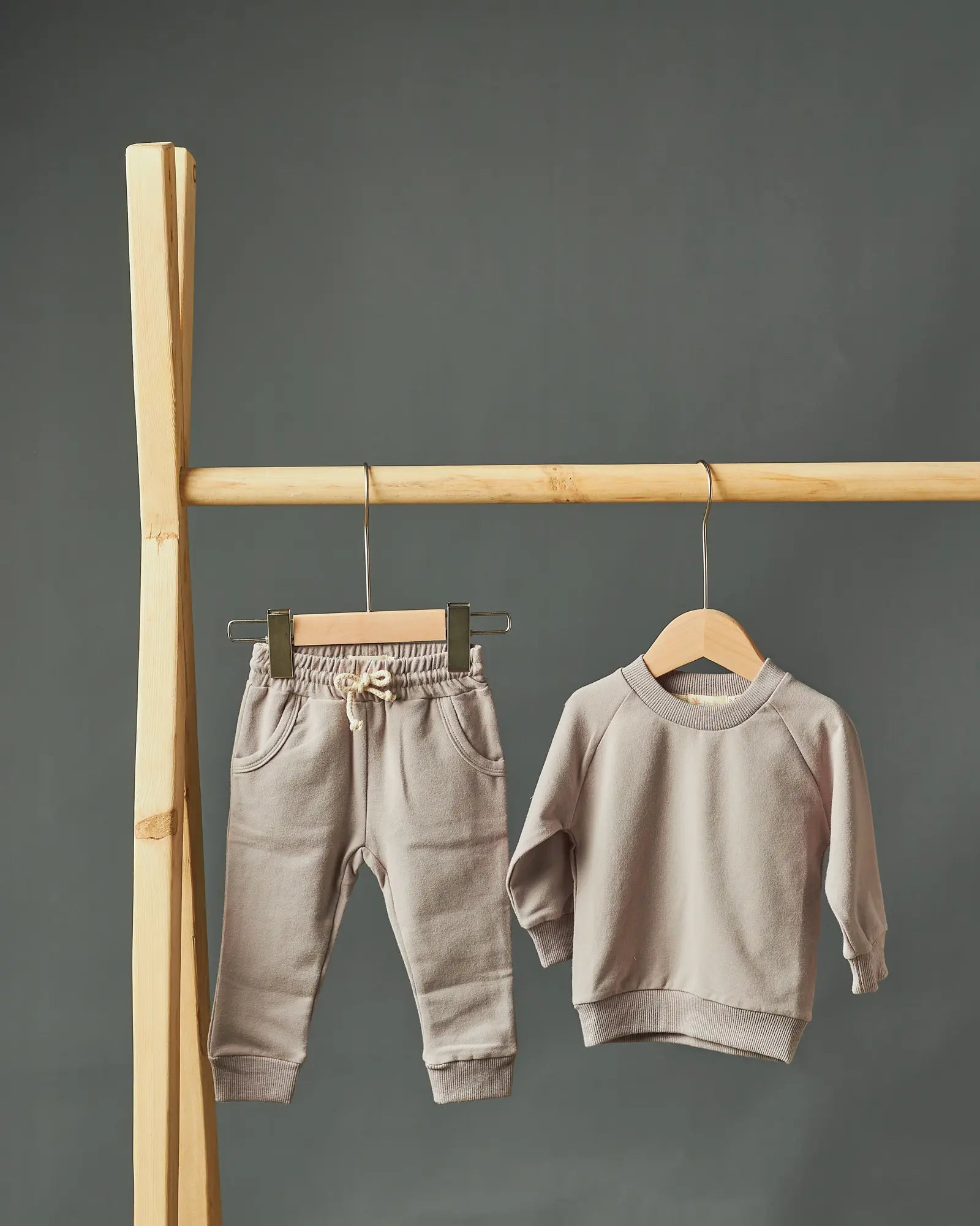 ARYAN organic cotton baby sweat set joggers and top fog | Paalm Baby Clothing Nigeria