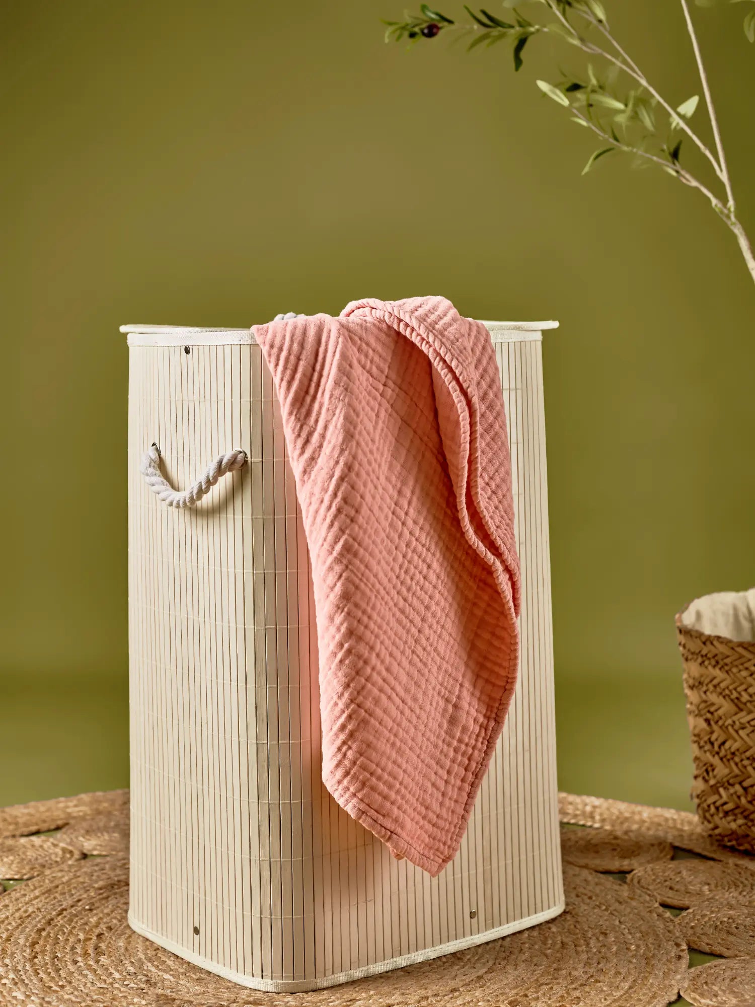 Mila 4-layer organic cotton gauze baby blanket swaddle | Paalm Baby Nigeria