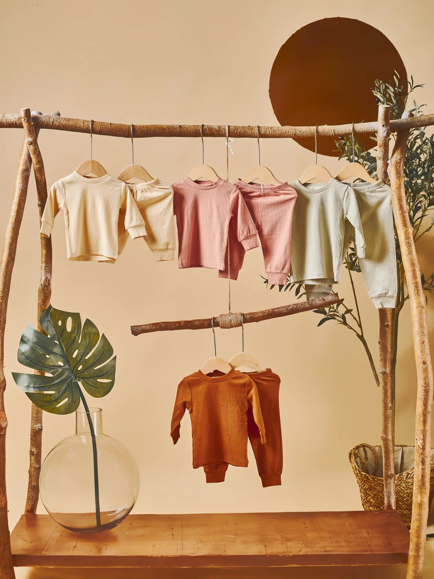 Zo organic ribbed two-piece baby loungewear set | Paalm Baby Clothing Nigeria