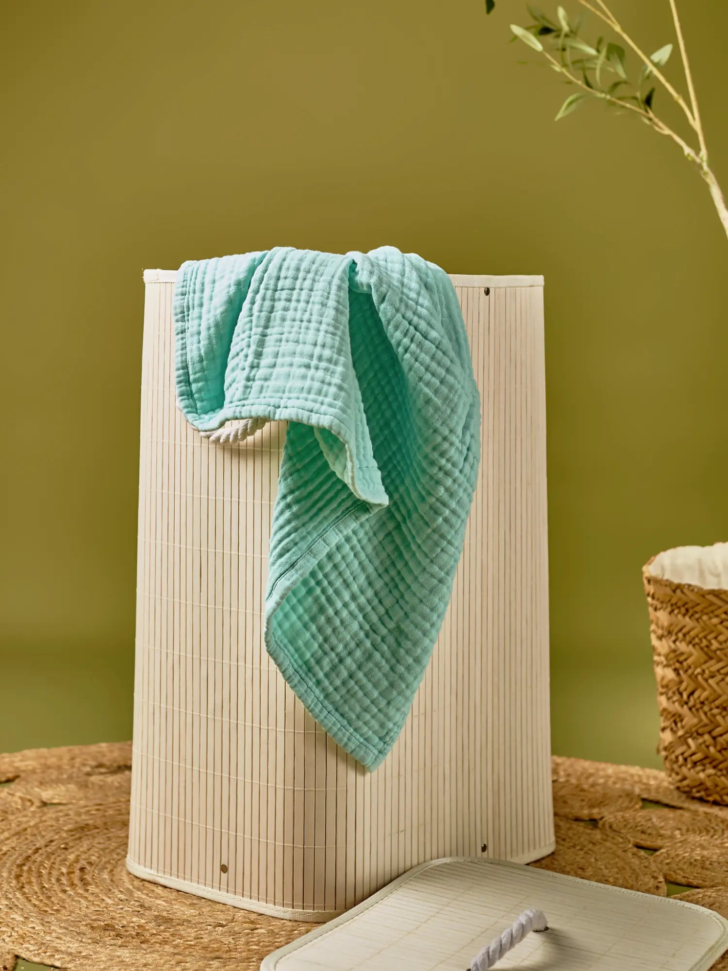 Mila 4-layer organic cotton gauze baby blanket swaddle | Paalm Baby Nigeria