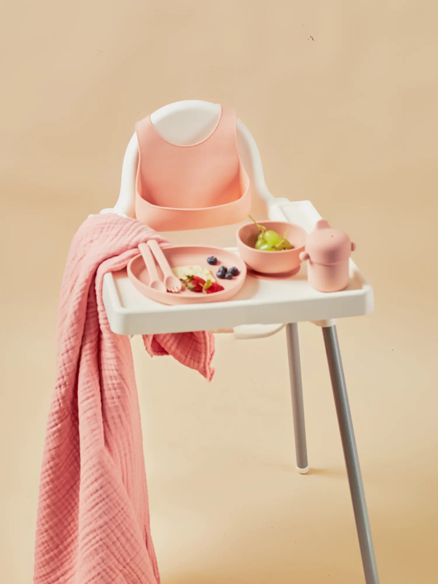 Paalm Baby silicone suction bowl Rose - spill-proof BPA-free Nigeria